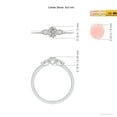 thumbnail image 4 of ANGARA Natural 0.21 Ct. Diamond Classic Ring in 14K White Gold for Women (Ring Size: 11.5), 4 of 9