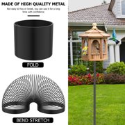 2 Pcs Squirrel Baffles, Metal Spring Device, Fully Automatic anti Squirrel Mechanism(Black)