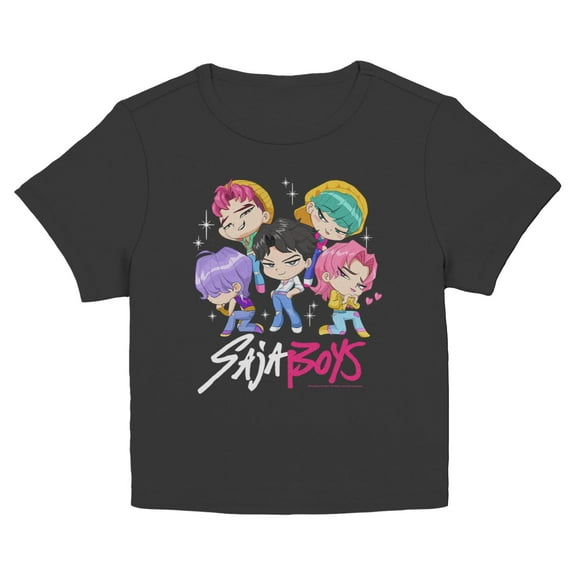 Juniors KPop Demon Hunters Cute Boys Chibi Group T Shirt