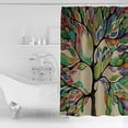 thumbnail image 5 of Mold Resistant Plant Print Shower Curtain 183x183cm with 12 Washable Fabric Hooks, 5 of 5