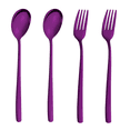 thumbnail image 1 of Juego de 4 tenedores de cena coloridos, cubiertos modernos multicolores, 1 of 5