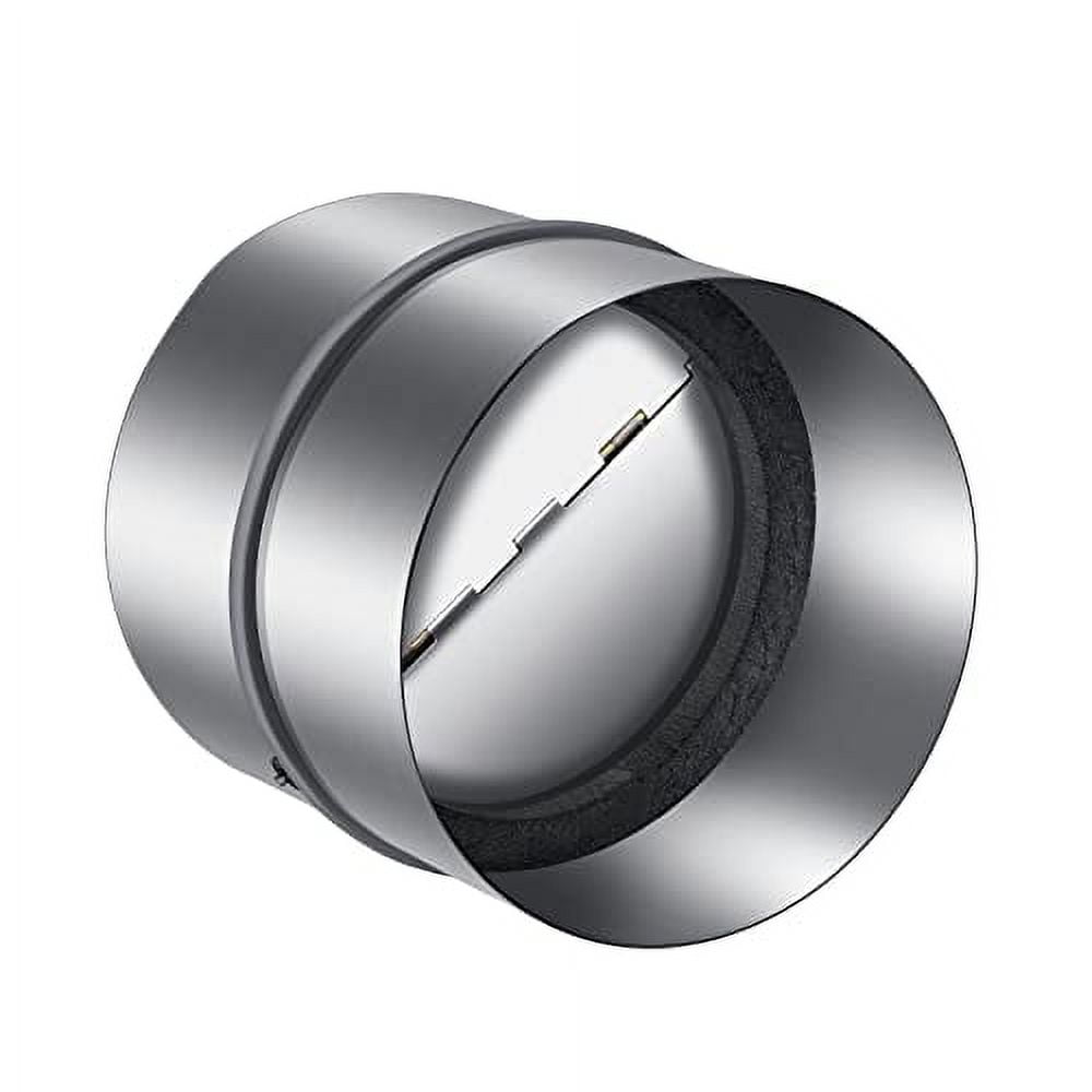 AC Infinity 6-Inch (150mm) Backdraft Damper - Spring-Loaded Duct Insert For Range Hoods & Bathroom Fans, Galvanized Steel