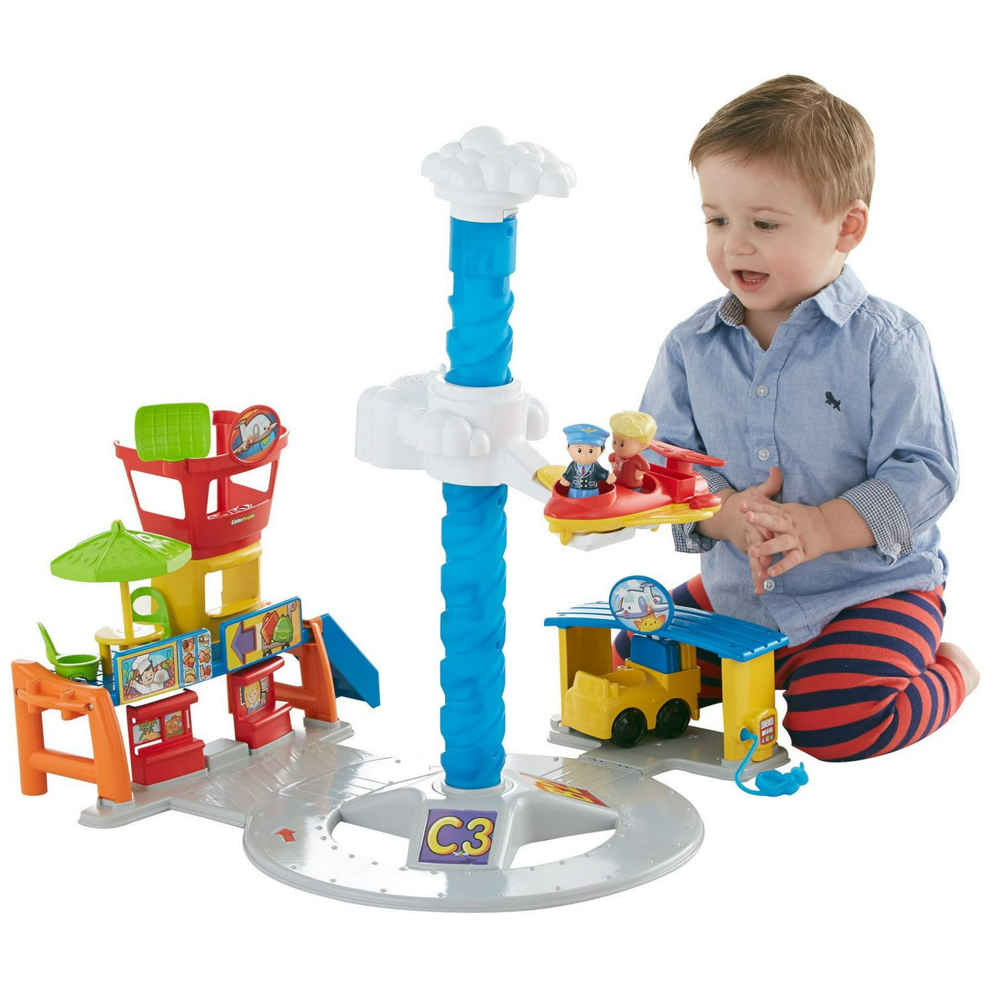 Fisher-Price Little People Spinnin' Sounds Airport French Edition