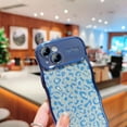 thumbnail image 4 of for iPhone 11 - Curly Wave Edge Design, Transparent Bling Glitter Leopard Shiny Case, Cute Clear Full Protection TPU Shockproof Rugged Phone Cover Case for Women and Girls,Blue, 4 of 9