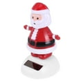 thumbnail image 2 of kurtrusly 3 Pcs Solar Christmas Figure Elk Santa Claus Snowman Figure for Office Desk Car Dashboard Decoration Random Color Base, 2 of 7