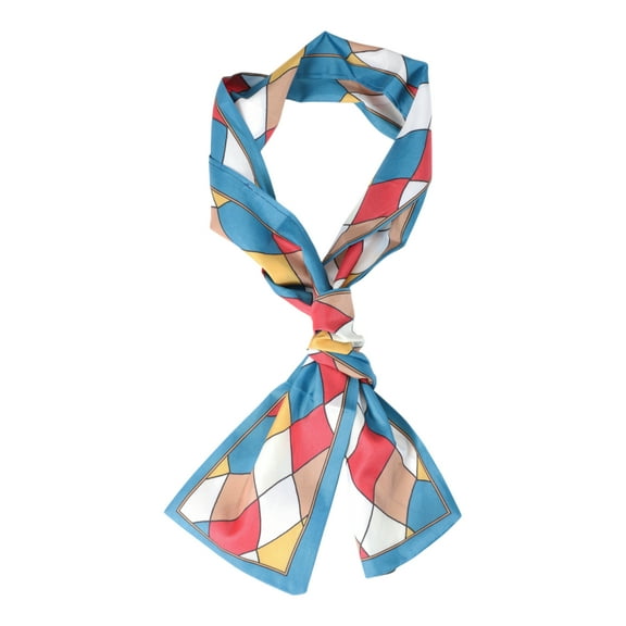 Unique Bargains 1 Pc Headband Geometric Satin Hairband for Women Orange Red