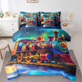thumbnail image 1 of Erosebridal Steam Engine Train Bedding Sets Queen Size 7-Piece, Transportation Theme Comforter Sets with Sheets, Reversible, 1 of 1