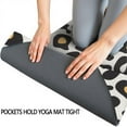 thumbnail image 3 of Black and Yellow Of Leopard Print Hot Yoga Mat Towel Non Slip for Hot Yoga - Quick-Drying Yoga Mat Cover with 4 Corner Pockets with Travel Bag - Hot Yoga Towel Non Slip 74"x26", 3 of 6