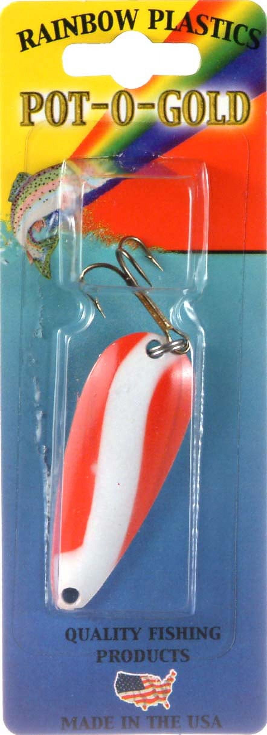 Rainbow Plastics Pot-O-Gold Spoons Red White Stripe 1/2oz