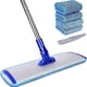 thumbnail image 1 of 18" Professional Microfiber Mop Floor Cleaning System, Flat Mop with Stainless Steel Handle, 4 Reusable Washable Mop Pads, 1 of 5