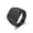 Black, variant on Mens Square Signet Ring Stainless Steel Pinky Thumb Plain Matte Gfit for Dad-Black-9