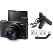 Sony Cyber-shot DSC-RX100 VII Digital Camera with Shooting Grip Kit – Bundle with 64GB SanDisk Ultra SDXC, Extra Battery & Mini Flexible Tripod (International Model)