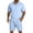 FX55_Sky Blue, variant on Mens 2 Piece Sets Short Sleeve Button Down Shirt Mesh Short with Pockets Casual Summer Beach Vacation Outfit Light Blue XL