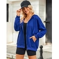 thumbnail image 4 of Zeagoo Zip Up Hoodies Coat Women Casual Jacket with Pockets Athletic Solid Long Sleeve Lightweight Oversized Sweatshirts, 4 of 7