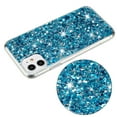 thumbnail image 3 of Allytechgroup Glitter Bling Case Compatible with Apple iPhone 12/ iPhone 12 Pro for Girls Women, Slim Fit Soft TPU Back Cover Anti-Scratch Bumper Shockproof Phone Case for iPhone 12/ 12 Pro, Blue, 3 of 5