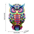 Colorful Owl Shaped Wall Mental Craft Home Decoration Wall Hanging