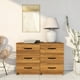 thumbnail image 1 of Comoda − París. Cajonera Multiusos, Mueble Con Cajones, Credenza Cómoda Para Ropa, 6 Cajones (Madera naranja), 1 of 8