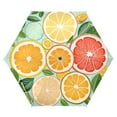 thumbnail image 6 of Orange Fruits Compact Folding Umbrella for Rain Windproof Travel Umbrella UPF 50+ Lightweight Packable Arc Size, 6 of 8