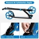 thumbnail image 4 of Patinete Costway con Plataforma de Aluminio Manillar Regulable en 3 Posiciones Azul para Niños 10+ Años Hasta 100 kg, 4 of 10