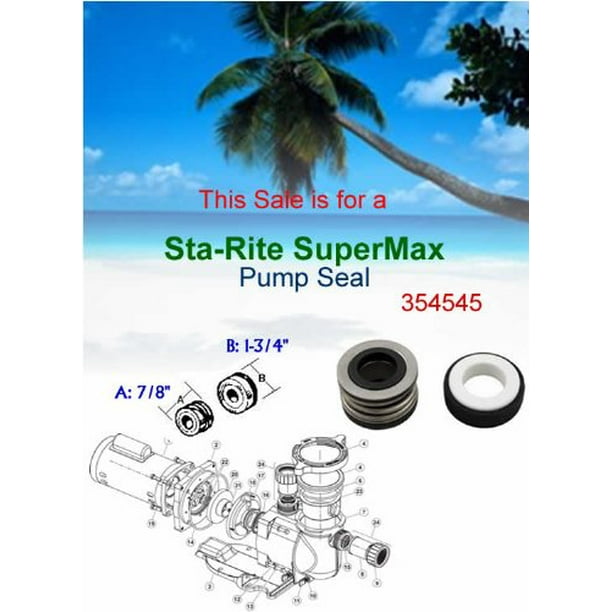 StaRite, SUPER MAX, Pool Pump Replacement Shaft Seal 354545. For QUICK
