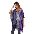thumbnail image 3 of Beautybatik Multicoloured Women Boho Hippie Tie Dye Plus Size Tunic Blouse Kaftan Top 3x, 3 of 6