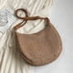 thumbnail image 4 of Bolso Hombro Tejido Paja para Mujer Bolso Playa Verano Con para (caqui), 4 of 9