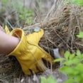 thumbnail image 3 of 12.5*25 cm Lot de 2 paires de gants de travail en cuir de vachette pour conduite, jardinage, coupe, construction, ferme, moto, 3 of 5