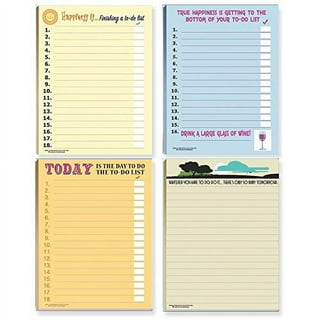 Paper Junkie to Do List Notepads with Funny Sarcastic Sayings (50 Sheets, 4  x 5 Inches, 4-Pack)
