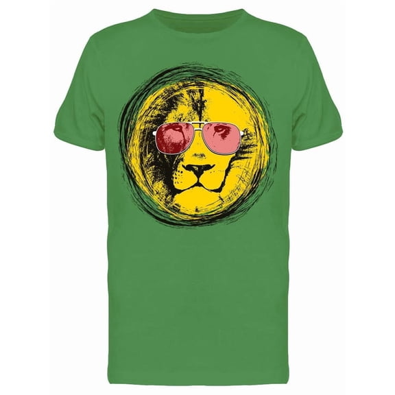 Cool Lion Head Sunglasses Tee Men's -Image by Shutterstock
