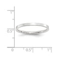 thumbnail image 3 of Auriga Fine Jewelry 14K White Gold 2mm Standard Weight Flat Women's Wedding Band Size- 8, 3 of 5