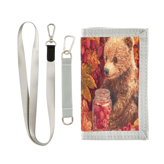 Cloth Purse Boys' Novelty Wallets Girls' Novelty Wallets Men's Wallets Women's Wallets Card Wallet Cash Wallet Student ID Bag Coin Wallet Cute Grizzly Bear