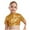 Gold, variant on TiaoBug Kids Girls Shiny Sequined Crop Top Club Party Disco Shirt Jazz Hip-hop Dance Costume Blue 8