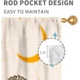 thumbnail image 4 of Mushroom Kitchen Curtains, Wild Floral Botanical Mushroom Cottagecore Nature Plants Herbs Blackout Window Curtains for Bedroom Living Room Fairy Forest Beige Drapery 2 Panel Sets, 84"x63" Inch, 4 of 5