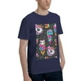 thumbnail image 2 of Bingfone Cat Icecream Men'S Loose Fit Short-Sleeve Pocket T-Shirt, 2 of 7