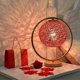 thumbnail image 5 of Round Vine Ball Table Lamp Romantic Decorative Night Light for Wedding Bedroom Red, 5 of 5