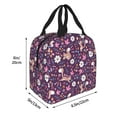 thumbnail image 2 of Bingfone Cute Squirrel Floral Print Lunch Bag Insulated Lunch Box, Small Leakproof Cooler Food Lunch Containers Reusable High Capacity Lunch Tote Bags for Work, Travel, Outdoor, 2 of 5