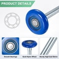 thumbnail image 2 of Uxcell Rouleaux de Porte de Garage en Nylon Lot de 2, Roues de Porte de Garage 1.8 Pouces Tige de 7 Pouces, 6200zz pour Portes de Garage/portes à Rabat, Bleu, 2 of 6