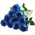 thumbnail image 2 of Ramo de Flores de Seda de Imitación CHAO Azul 10 Piezas, 2 of 5