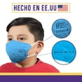 thumbnail image 3 of Cubrebocas desechable con 5 capas de proteccion para Niños  5 piezas Azul Zafiro Lutema M95C, 3 of 5