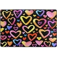 thumbnail image 4 of Dreamtimes Watercolor Colorful Heart Non-Slip Area Rug 36"x24", Valentines Day Floor Carpet Comfort Floor Mats Decor for Indoor Front Porch,Living Room, Bedroom,Kitchen, 4 of 5