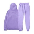 thumbnail image 5 of Men's 2 Piece Outfits Sweatsuit Long Sleeve Pullover Hoodie Athletic Jogging Cargo Pants Casual Tracksuit with Pockets (3XL, Purple), 5 of 5