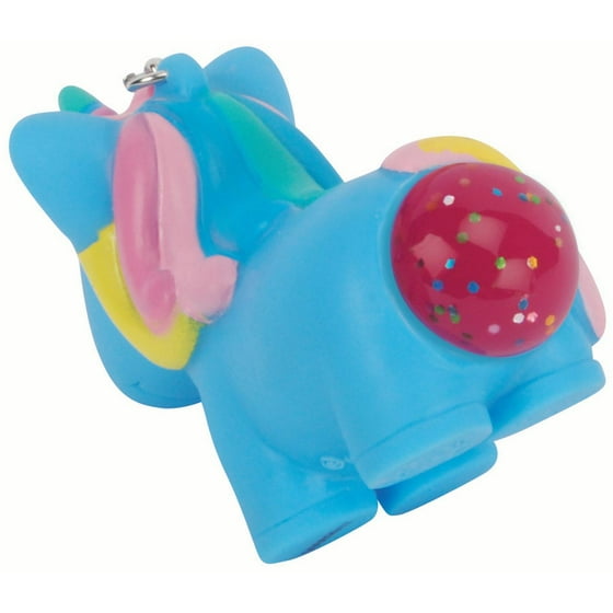 Veil Entertainment Squeeze N' Poop Glitter Squishy Unicorn Magical Toy 3" Keychain