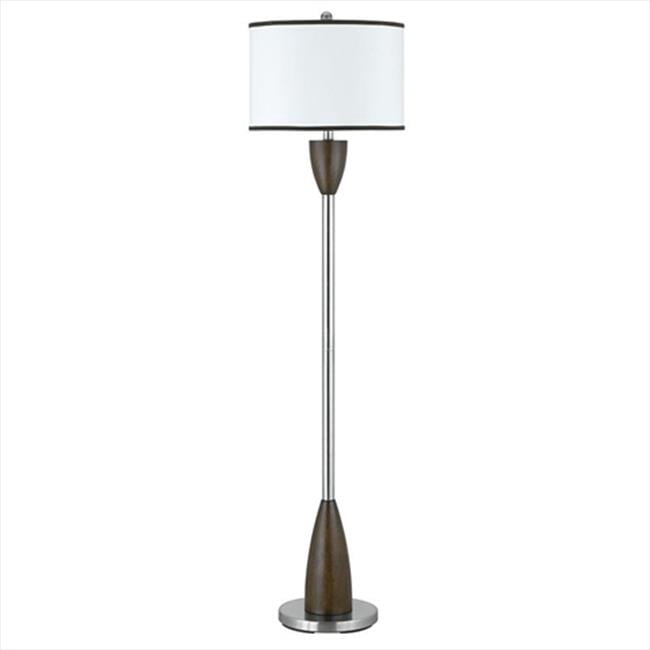 Cal Lighting LA60006FL2 100 W Metal And Resin Floor Lamp With White