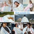 thumbnail image 5 of Blue Pink Plaid Cooling Blanket,Lightweight Breathable Summer Throw Blanket with Double Sided Cold Effect,Pastel Green White Buffalo Patchwork Picnic Blankets Bed Sheet for Hot Sleepers 30"x40", 5 of 8