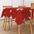 thumbnail image 4 of Duangreer Red Christmas Rectangle Tablecloth, White Xmas Trees Print Table Cover with Waterproof Wrinkle Resistant for Party Decorations, 52 x 70 Inch, 4 of 6