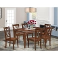thumbnail image 4 of East West Furniture Dudley 7-piece Wood Dining Set w/ X-Back Chairs in Mahogany, 4 of 4
