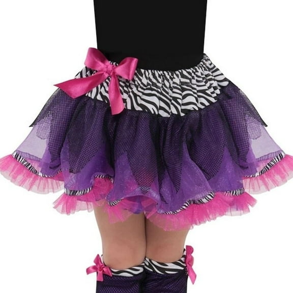 Fierce Fairy Tutu Skirt Pink Purple Zebra Print Child (Ages 4 )