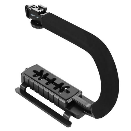 PULUZ PU3005 C-shaped Camera Bracket Video Handle DV Brackets Steadicam U Shape Stabilizer Grip Stabilizing Tool for DSLR DV Camera Enhance Stability of Video