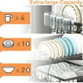 thumbnail image 3 of WERSEON Dish Racks for Kitchen Counter, Stainless Steel Kitchen Dish Drying Rack with Drainboard, Detachable Dish Drainers with Utensil Holders, 3 of 10