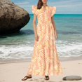thumbnail image 1 of WILLBEST Vestido Portátil Elegante Vestido Casual De Mujer Para Vacaciones Diarias Diseño Acampanado Con Estampado Floral Para Primavera Verano Otoño Accesorio Lavable A Máquina Para Tu Armario, 1 of 3